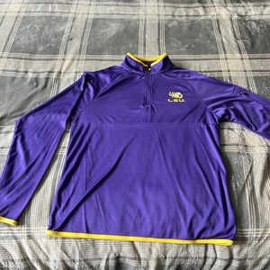 Never been worn before. Quarter-Zip Jacket, Dry-fit LSU.